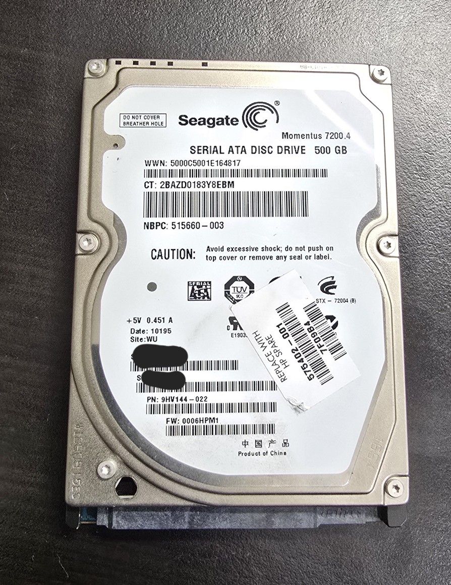Seagate Laptop HDD 500G