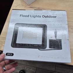 2 Pce 100w Flood Lights New 