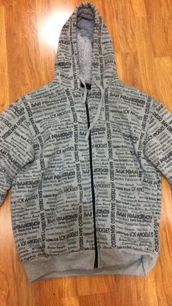 Gray full zip hoodie jacket. Size L. Worn once