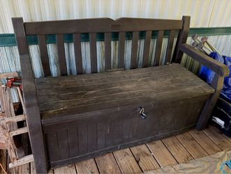 Porch plastic bench