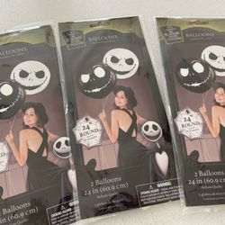 6 Jumbo Nightmare Before Christmas Balloons