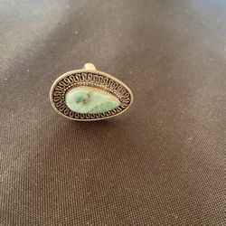 Sterling Silver And Larimar  Ring