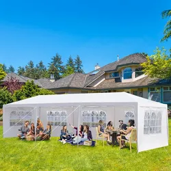 10x30 wedding party tent outdoor canopy teng with 8 side walls white FOR S@Lused,complete in box