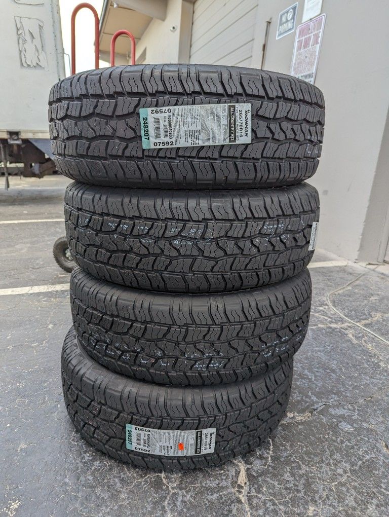 265/70R16 IRONMAN ALL COUNTRY AT2 SET OF NEW TIRES