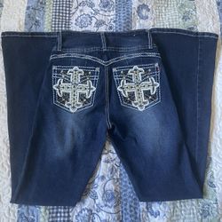 Embroidered Bootcut Jeans