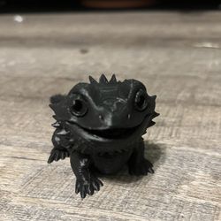 Black 3-D Printed Bearded Dragon
