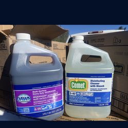 Dawn Multi-surface heavy duty Degreaser/ Comet Disinfecting cleaner with bleach