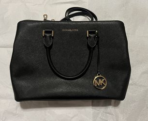 Michael Kors Savannah Leather Large Satchel In Color Black New