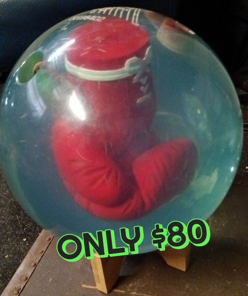 Sugar Ray Leonard Boxing Glove Inside Bowling Ball