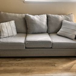 Clean Light Gray Couch 