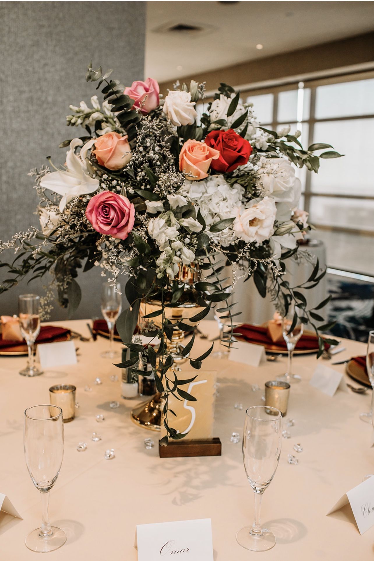 gold centerpieces