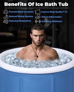 Brand new! XL Ice Bath Tub for Athletes & Adults - 105 Gallons Ice Tub, Cold Plunge Tub with Cover, Ice Plunge Tub for Recovery & Cold Water Therapy,