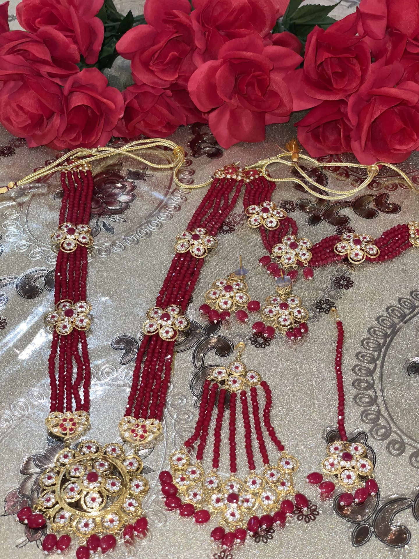 Indian/pakistan Jewlery Bride Wedding Party 5 Pc Set 