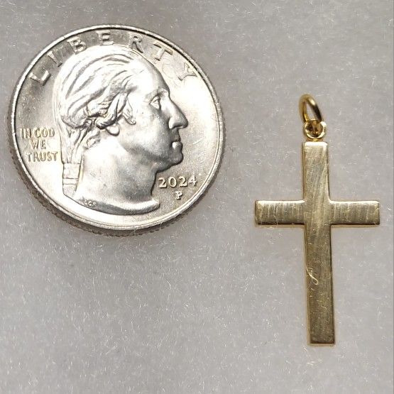 Vintage 1/20 14K GF THEDA Large Cross Pendant (Gold Filled, 5% 14K Gold) STYLE2