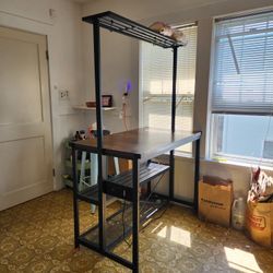 47" Large Kitchen Island with Outlets