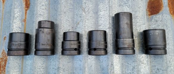 6 - 1" Drive Jet Tool Sockets
