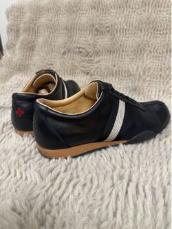 Bally leather sneaker with nylon strip