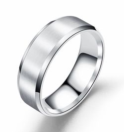 New 18 k white gold men’s wedding ring engagement ring