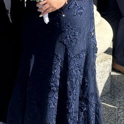 Sherri Hill Navy blue prom dress