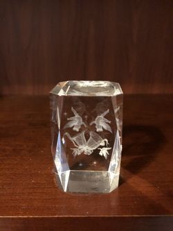 Crystal decorative block 3” high