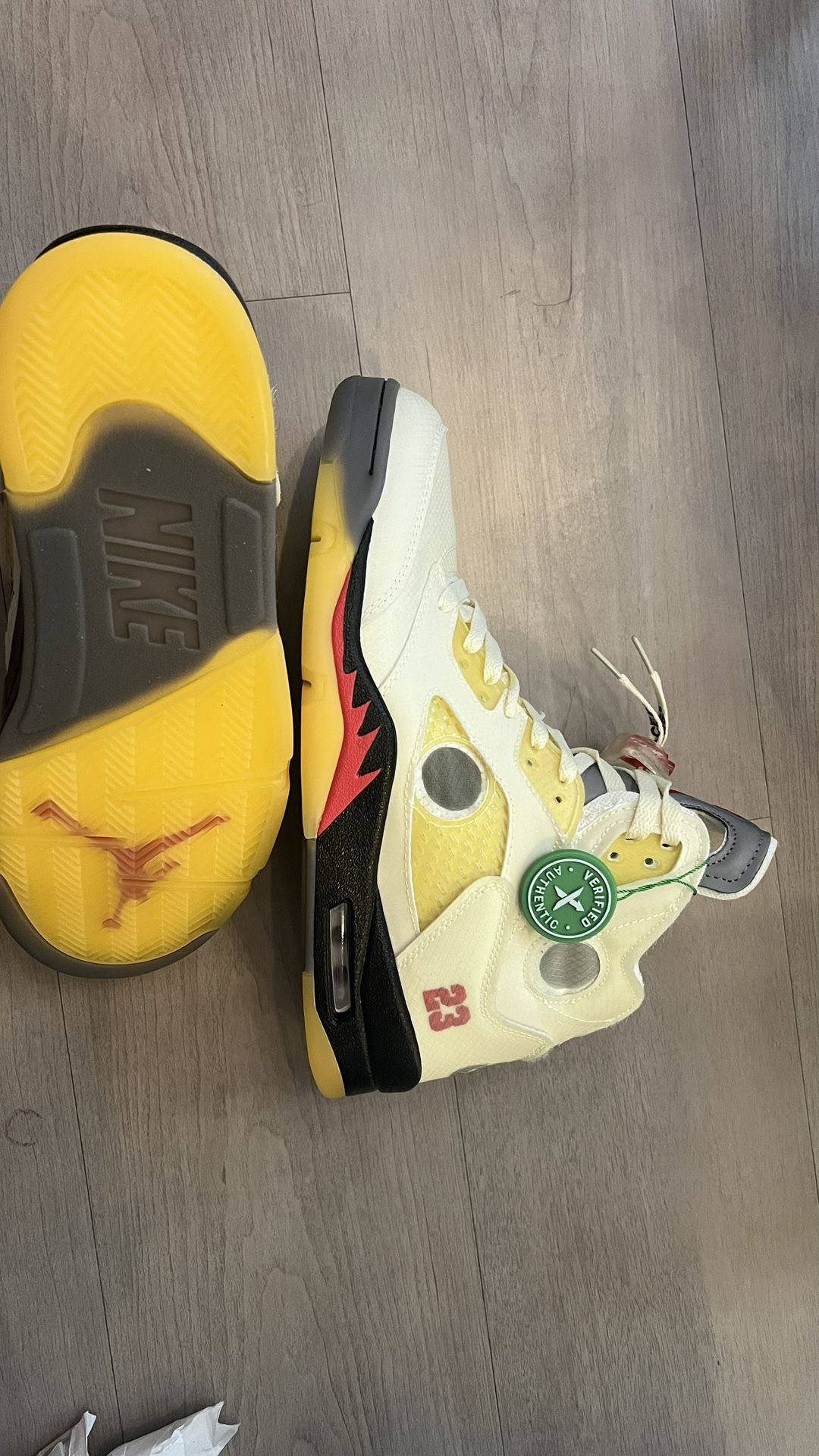 Jordan 5 Retro SP Off-White - Sail - size 11.