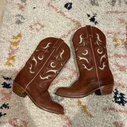 Women Leather Cowboy Boots 7M