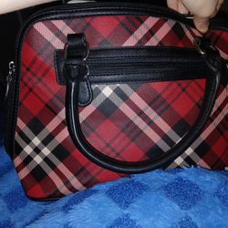 Black&Red Plaid Purse Tote Bag 