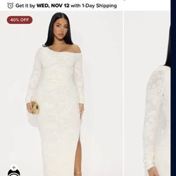 Fashion Nova White Dress 