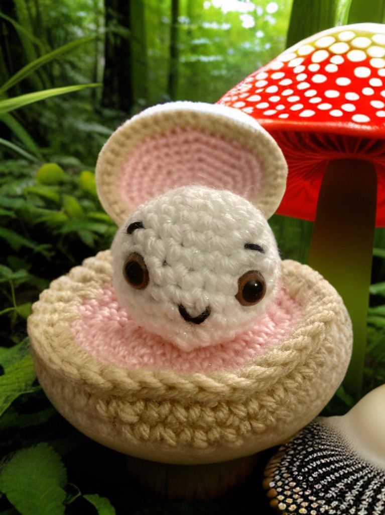 Crochet Clam Handmade Stuffed Toy Amigurumi