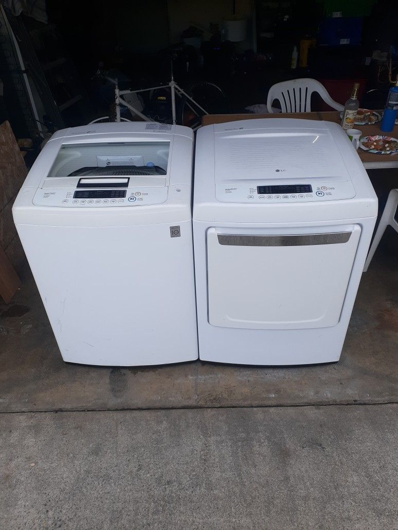 LG Top Load  Washer And Gas Dryer