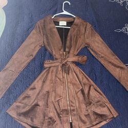 Womens Brown Cover Coat $25
