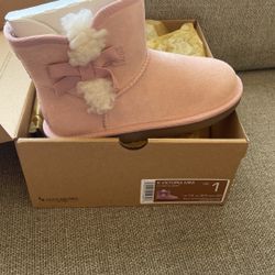 Girls Pink Boots Size 1