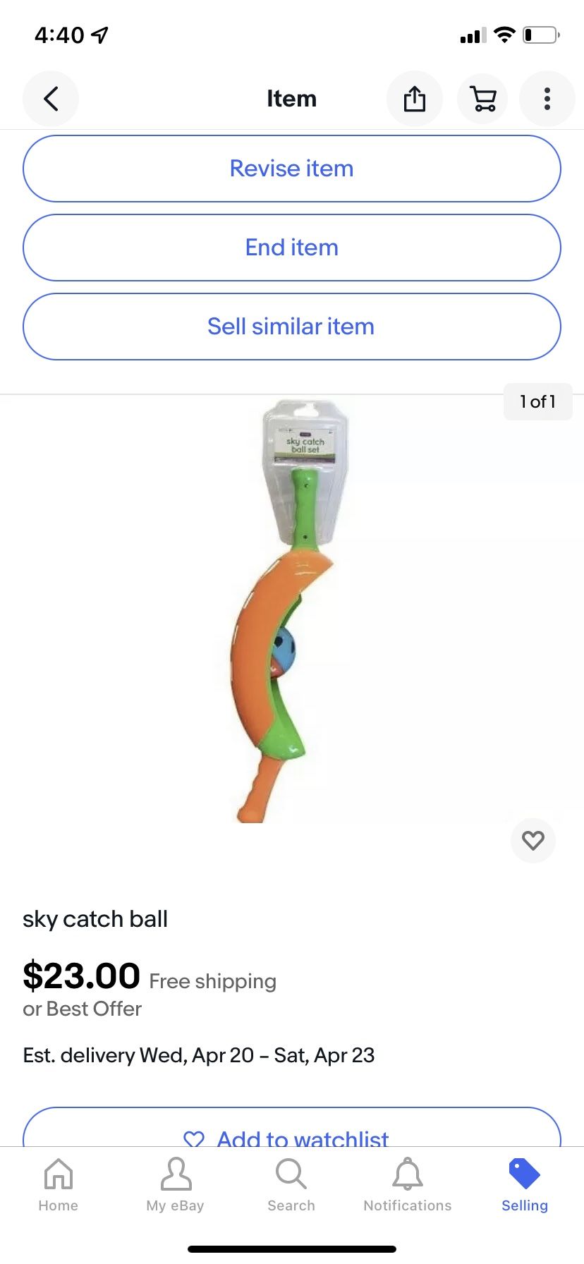 sky catch ball
