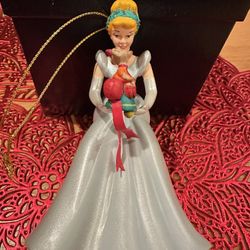 Vtg Christmas Disney Ornament Cinderella and Jaq! First Issue Grolier Classic