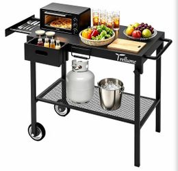 NIB: Outdoor Grill Cart, Kitchen Food Prep Table Cart 31”L*18”W *29”H