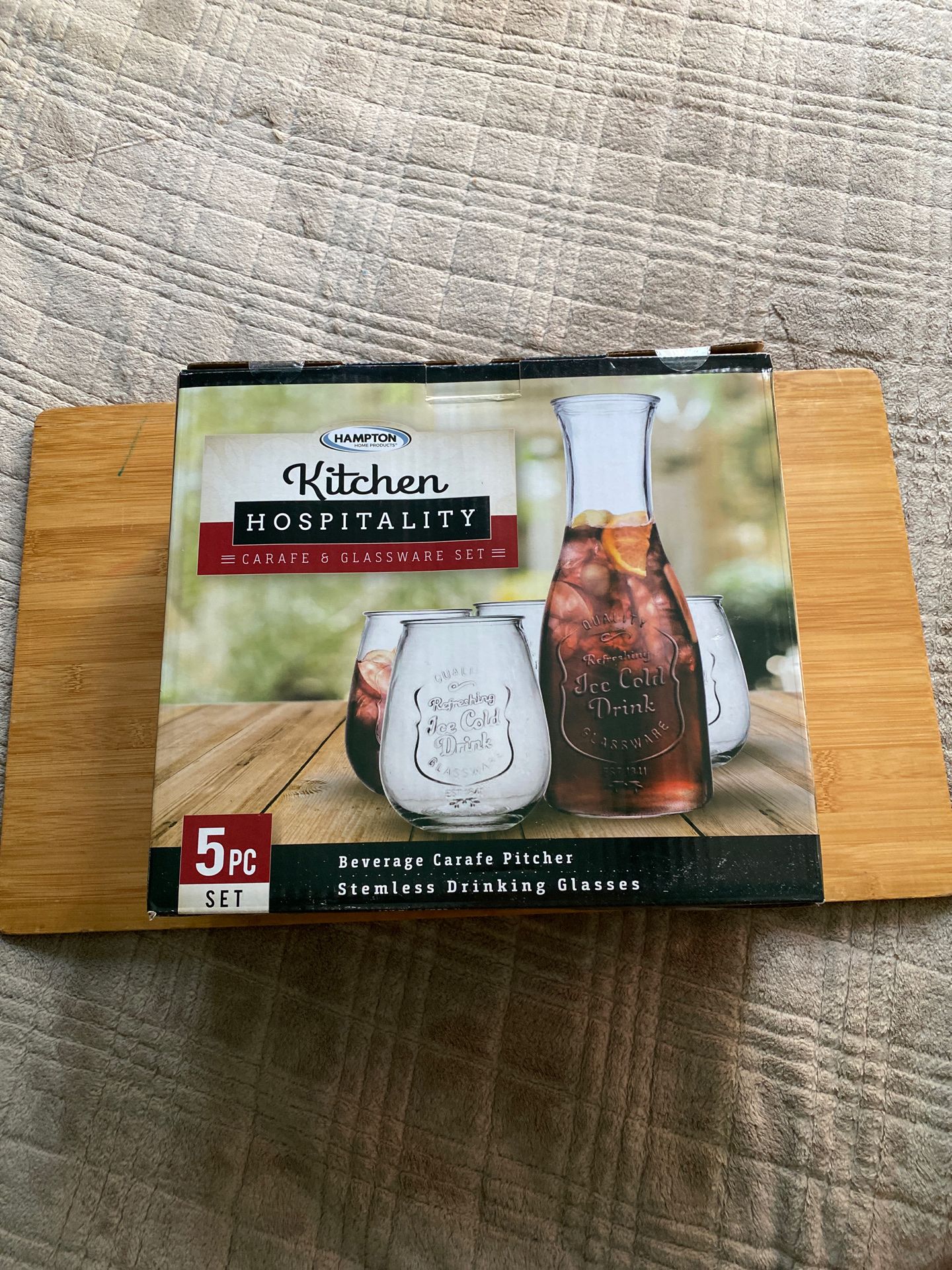 Kitchen Hospitality Carafe & Glassware Set