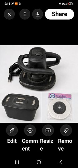 Sears 10-Inch Electric Car Buffer Polisher With New Pad & Original Box