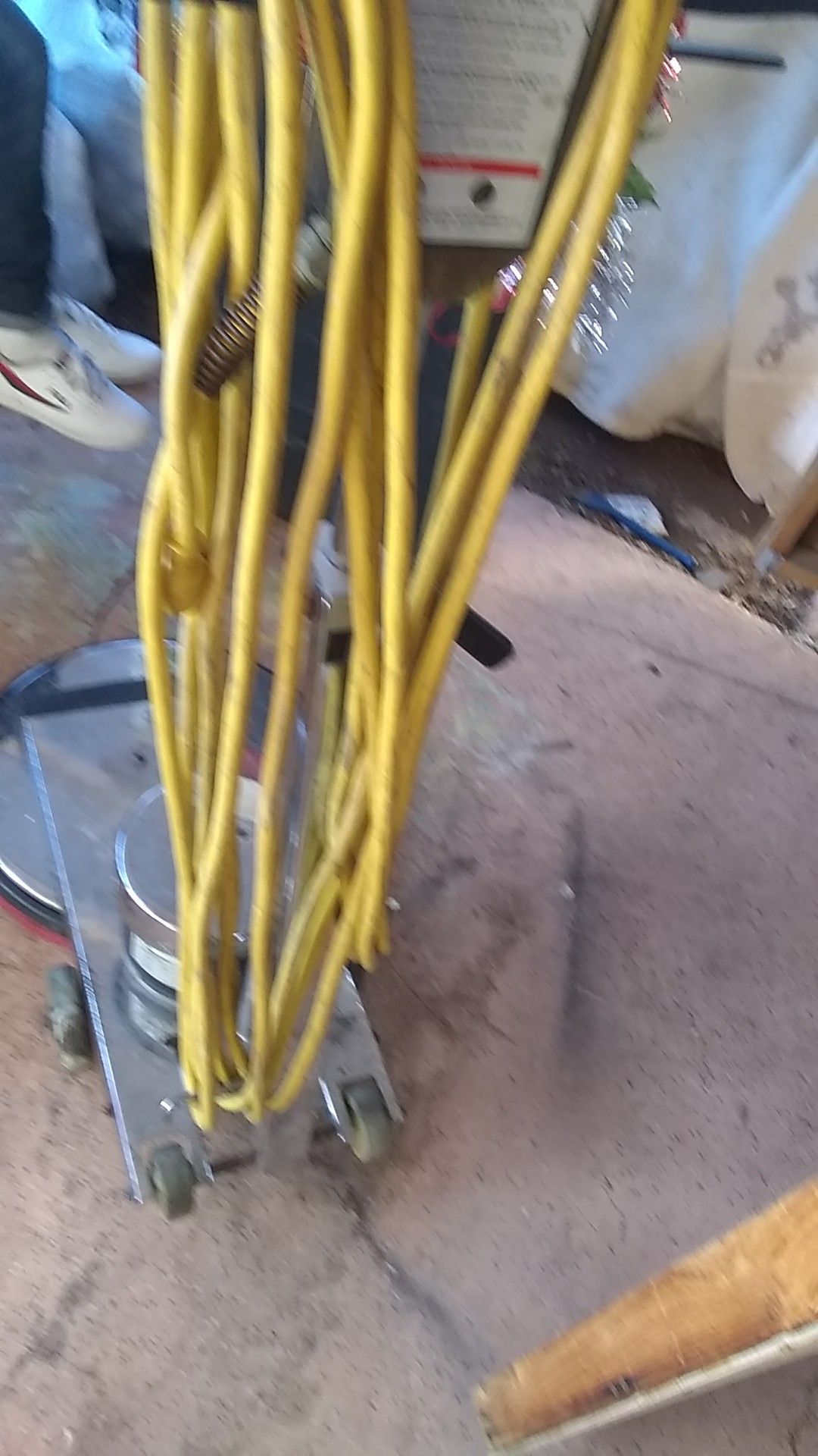 A waxy 1500 floor scrubber in good condition floor buffer with a 5 gallon bucket of wax asking $450 or best offer