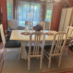 Kitchen Table With Leaf And 6 Chairs Including China Cabnet