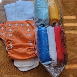 6 Diaper Covers With 2 Inserts Each