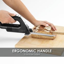 Electric Knife w/Bread And Carving Blades - Rechargeable 