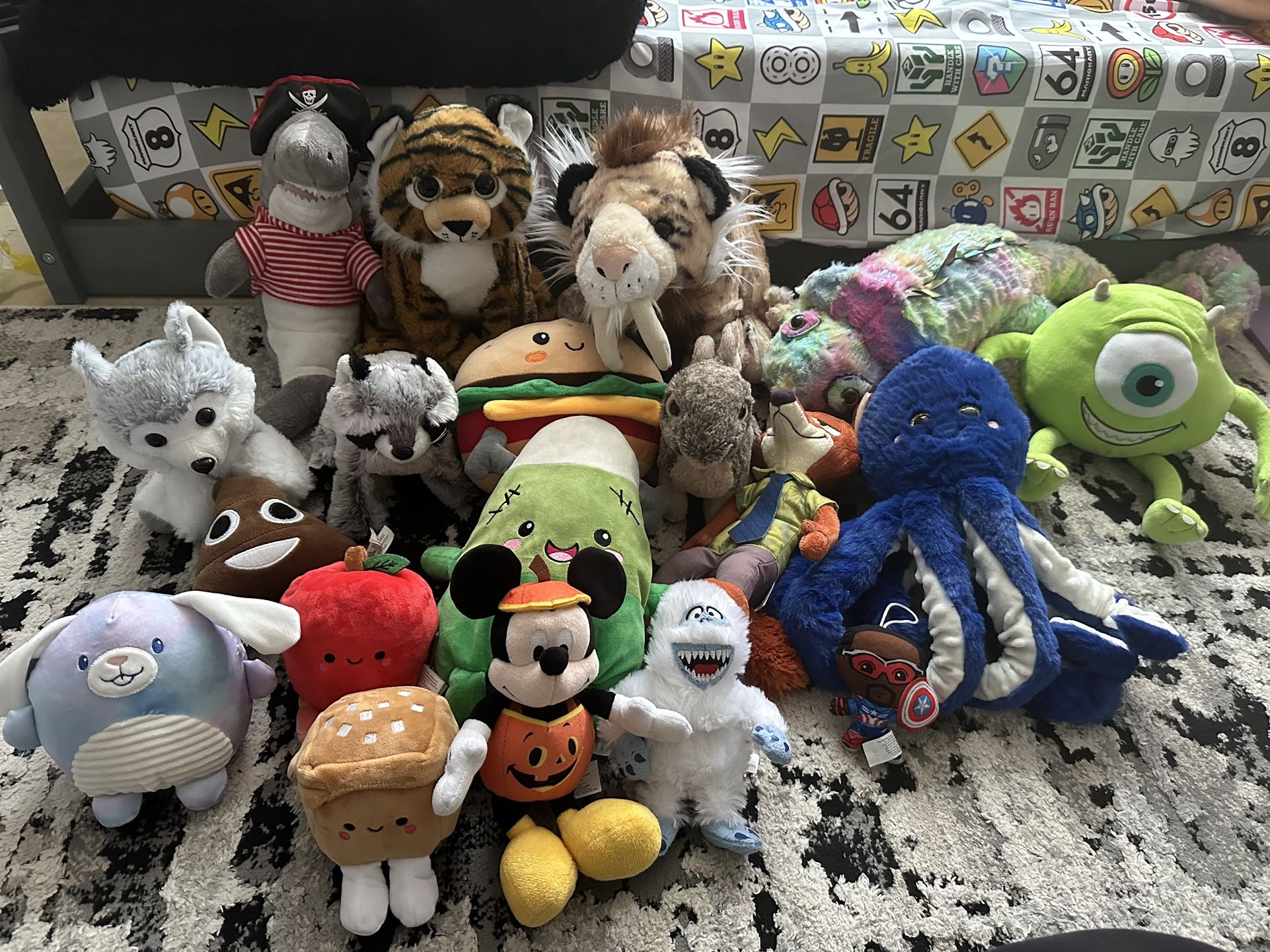 Stuffed Animals, Plush Toys, Lot Large Garbage Bag Full