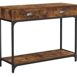 Rustic Brown Console Table