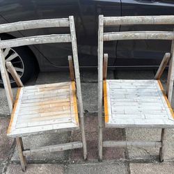Bamboo Folding Chairs (2 for $15)