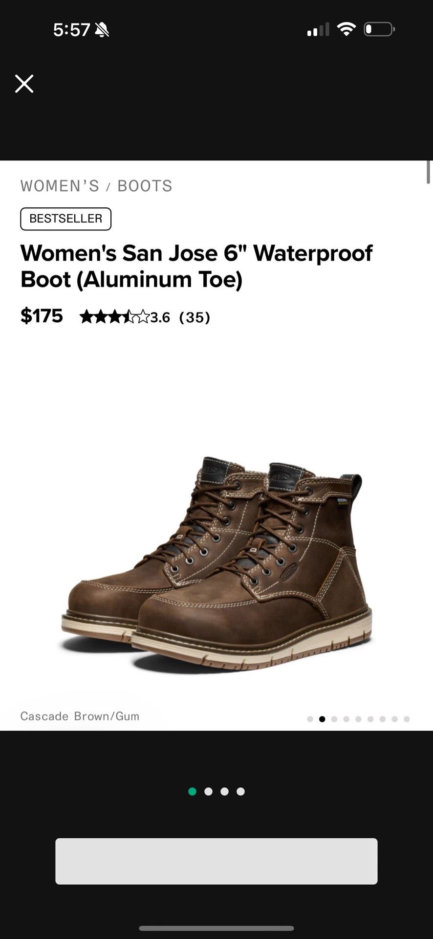 Keen Boots Silver Toe