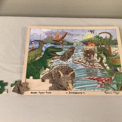Melissa & Doug Wooden Dinosaurs Jigsaw Puzzle