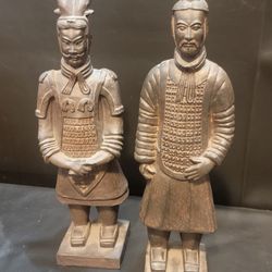 Pair of Ceramic Terracotta Army Figure