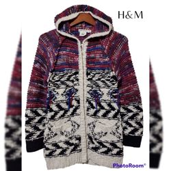 Isabel Marant pour H&M Fringe Woven Hoodie Zip Cardigan