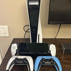 PS5 Disc Version w/ Portal And 2 Controllers 
