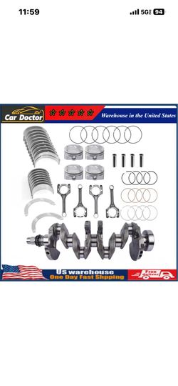 Engine Crankshaft & Connecting Rod & Bearings & Piston Kit For HYUNDAI KIA 1.6L